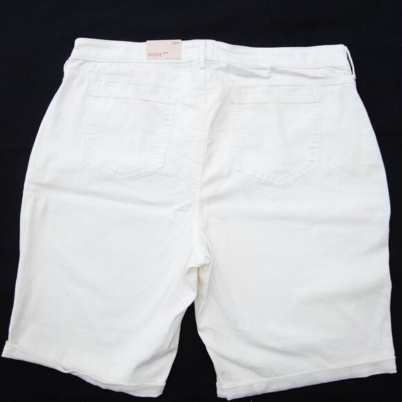NYDJ Briella Roll Cuff Short In Optic White Plus Size 22 - Picture 6 of 9